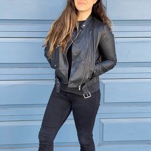 Zara Leather Moto Jacket NWT